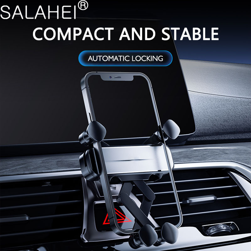Car Mobile Phone Holder Air Outlet Gravity Rotatable Stand GPS Bracket Support For V90 S90 2016-2023 (With Glue) Accessory