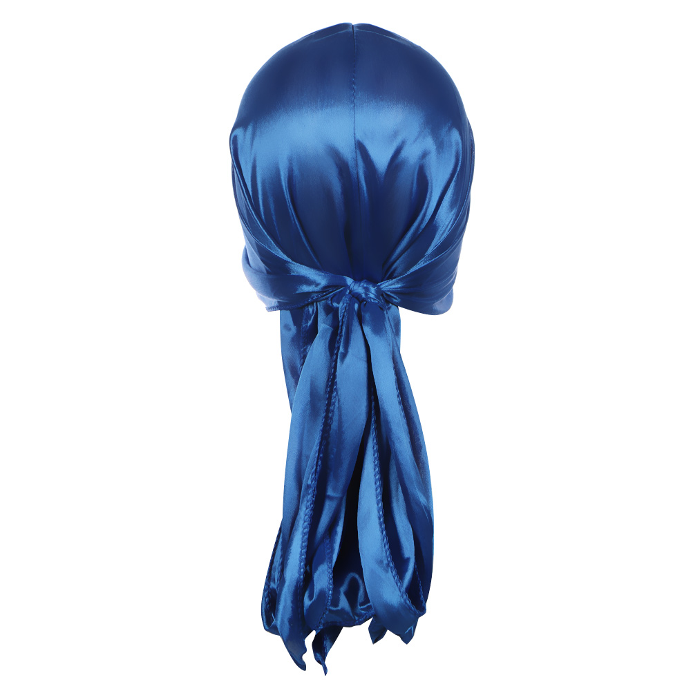 1PC Unisex Adult Bandana Pirate Hat Satin Long Tail Doo Rag Durag Bandanas Cap Men Women Silk Durag Turban Hijab Hat Chemo Cap