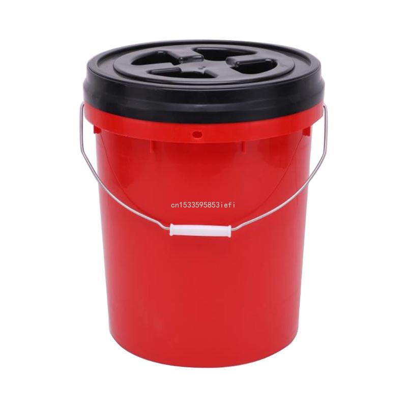 Car Wash Bucket Seat-Mounted Car Cleaning Bucket with/without Lid for Car Wash