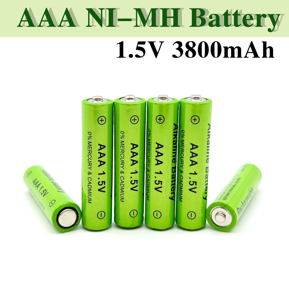 100% New 3800mAh AAA Alkaline Battery AAA Rechargeable Battery for Remote Control Toy Batery Smoke Alarm with Charger