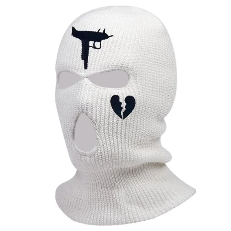 3Holes Balaclava Mask Hat Winter Warm Windproof Knit Beanies Bonnet Unisex Caps Men Women Halloween Party Gifts Ski Accesorios