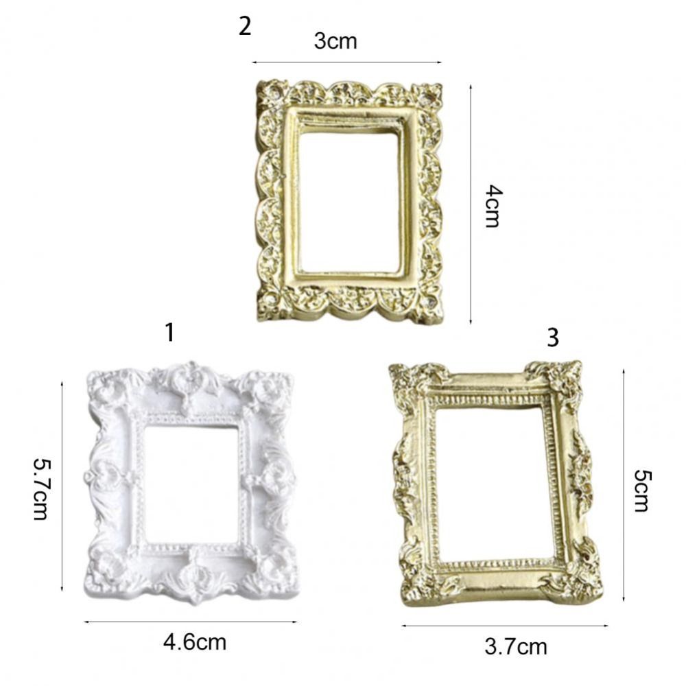 Nice-looking Mini Picture Frame Resin Fine Workmanship Small Size Miniature Photo Frames for Gift H260306
