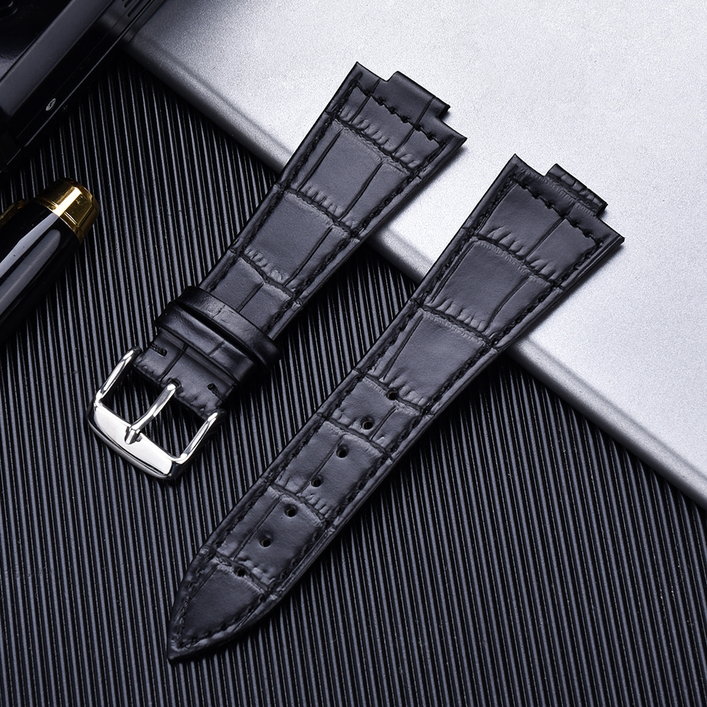 12mm Cowhide Leather Watchband For Tissot PRX series Strap T137.407 T137.410 Super Player Bracelet Convex End Men's Wrist Straps