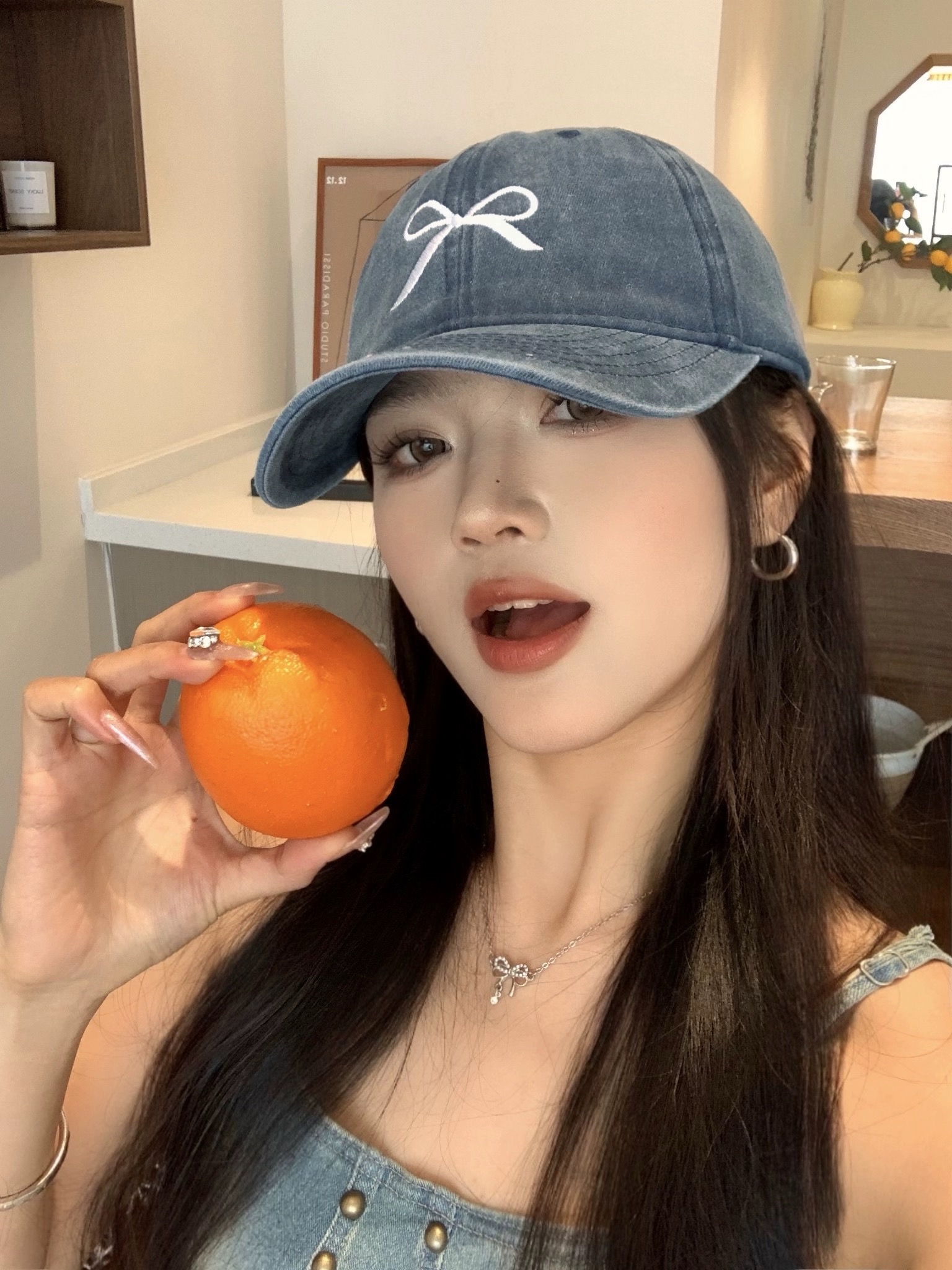 Designer Korean Bow Niche Embroidered Baseball ddmysmile Caps Unisex 2024 Spring And Summer Travel Sunscreen Casual Women's Hats Gorra Smile