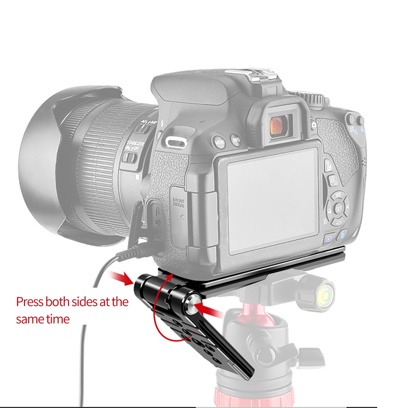 Universial L-plate Quick Release Plate Folding 38mm Arca Swiss 1/4 Hole QR Plate Bracket for SLR Camera Vertical Photography 9446b