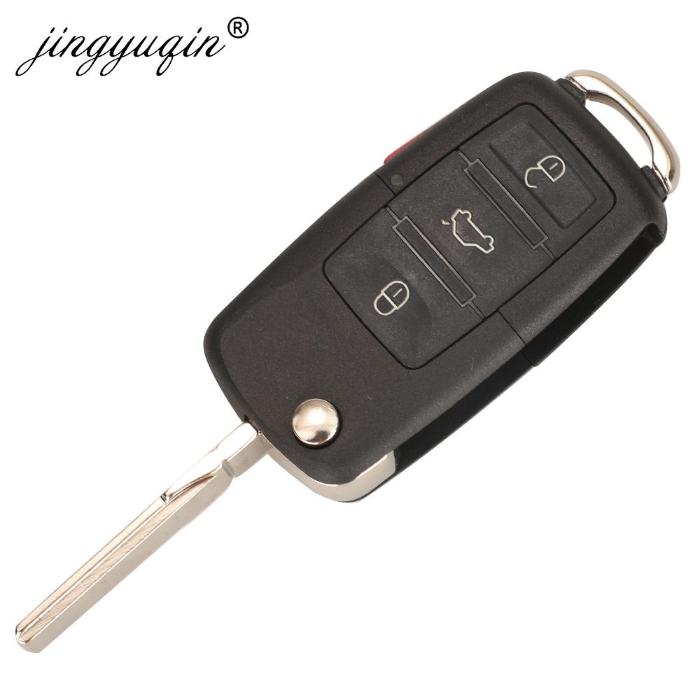 Jingyuqin 1K0959753P 315MHZ ID48 flip Key Remote Control For VOLKSWAGEN VW GOLF EOS GTI Rabbit JETTA Car Fob 4BTN 1K0 959 753 P