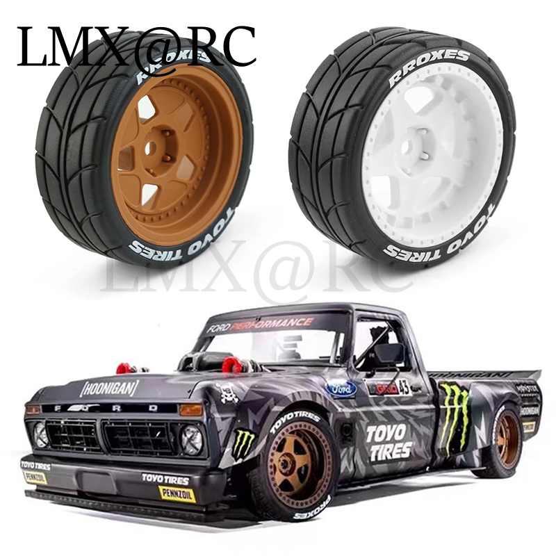 4pcs 1:10 RC Drift Tires Wheel for 1/10 Model Car Rally Universal HPI Kyosho Tamiya WRC TT02 XV01 Ford Pickup Tyre