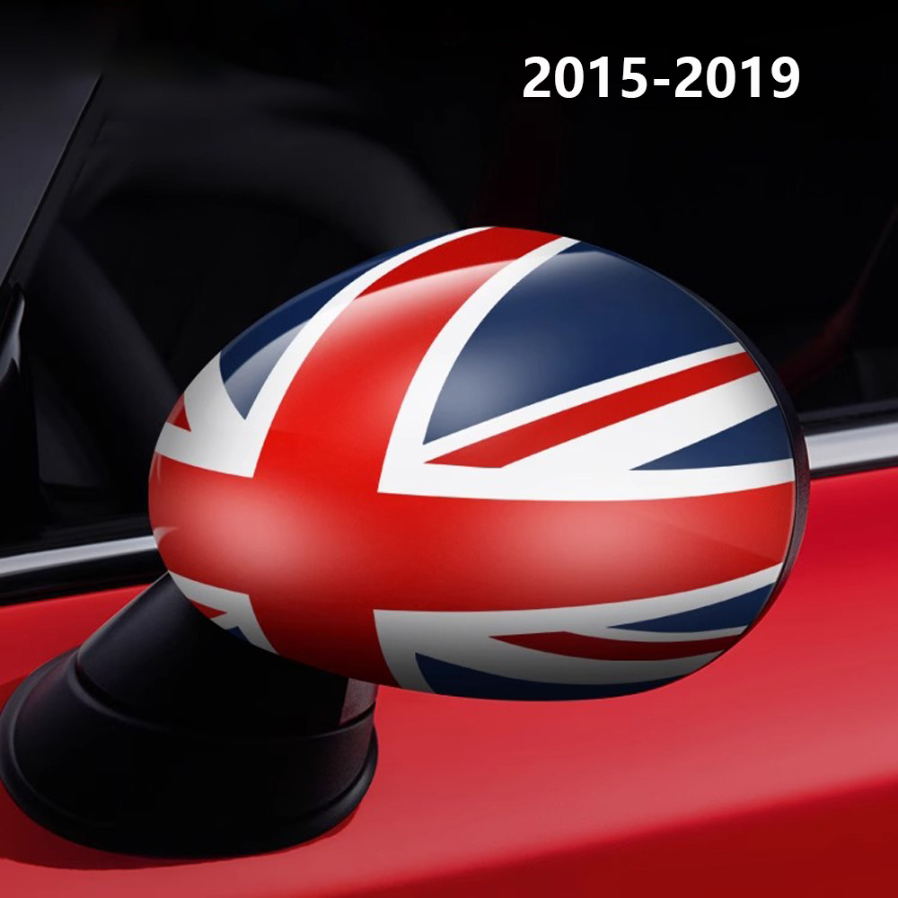2Pcs/Set The Black Flag Car Shell Outside Rear View Mirror Covers For MINI Cooper One S JCW F54 F55 F56 F57 F60 2015-2019