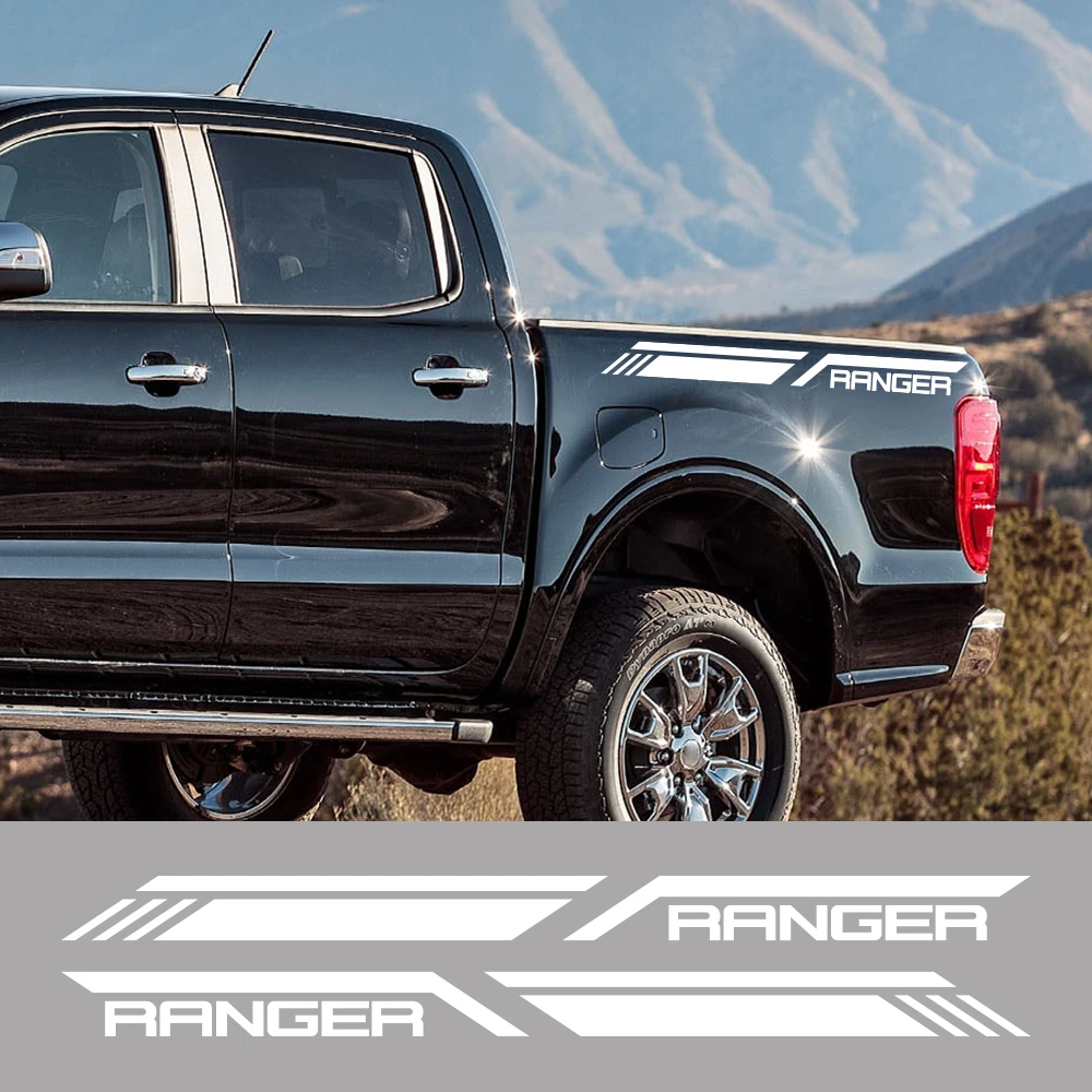 Pickup Side Sticker For Ford Ranger Raptor T6 XLT T8 T7 Car Stripes Style Decor Decal Truck Vinyl Cover Auto Tuning Accessories
