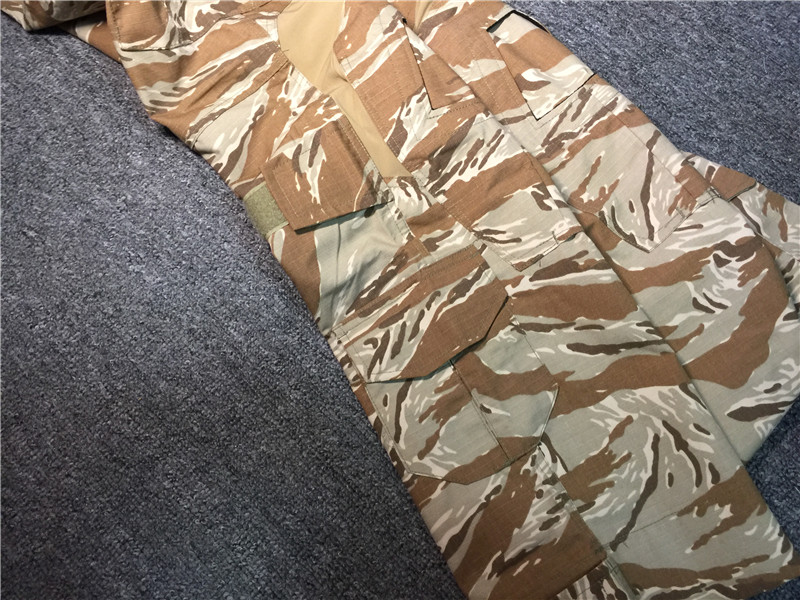 Outdoor Sports Tactics Desert Tiger Pattern Camouflage GEN3 Breathable Combat Trousers + Kneepad