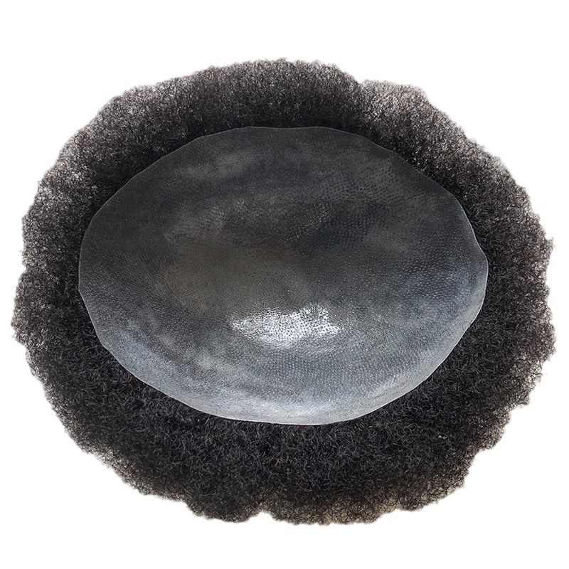 Men Real Hair Blocks Popular Handmade Products in Europe and America African Curly Men Hair Care Products High-density Hair Blocks