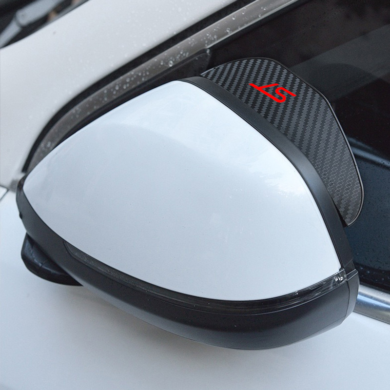 2pcs Car Rearview Mirror Rain Shield Eyebrow Cover Sticker for Ford ST LINE STLINE Focus Mustang SHELBY eo