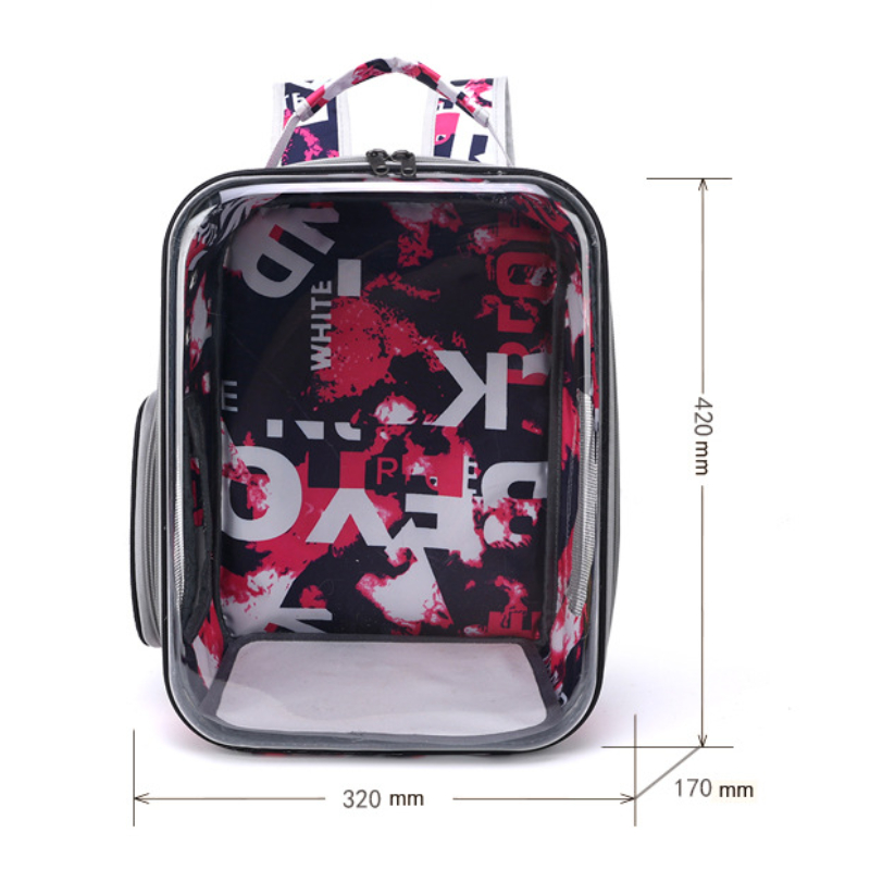 Pet Cat And Dog Going Out Carrying Bag Space Capsule Backpack Cage Double Shoulder Transparent Breathable Waterproof Portable