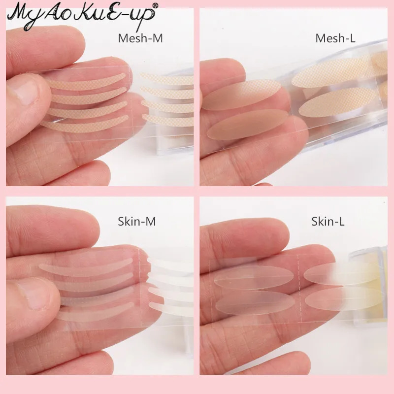600Pcs/Box Big Eyelid Tape Sticker Double Fold Self Adhesive Eyelid Tape Stickers S/L Makeup Clear Beige Invisible Tool 240625