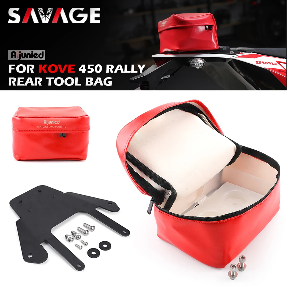 For Kove 450 Rally Fender Tool Tail Storage with Bracket Motorcycle Toolbag Lage Rear Rack Seat Bag Fit Colove