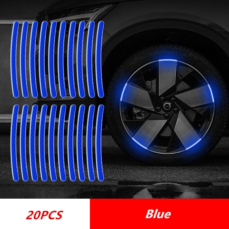 Wheel Hub Tire Stripes Door Safety Opening Sticker Auto Rear Warning Reflective Tape Car Accessories