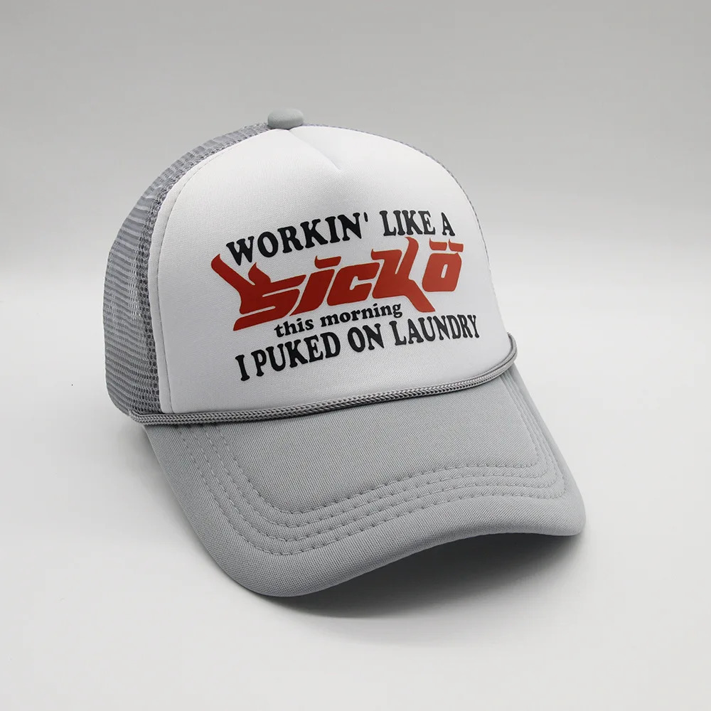 IAN CONNOR SICKO TRUCKER HAT American Retro Truck Hat Baseball Cap Atlanta Trend Street Skateboard Hat Curved Brim 240621