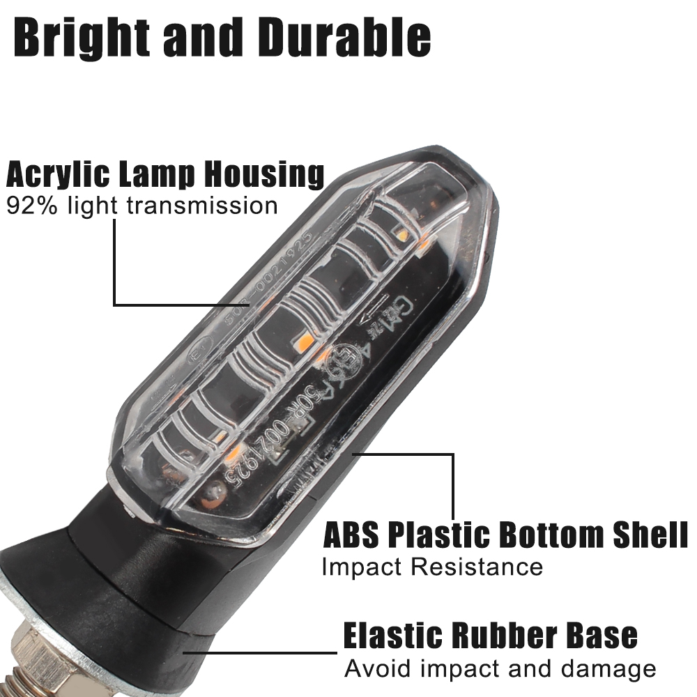 12V Flashing Indicator Motorcycle Turn Signal Lights Side Marker Lamps Blinker LED Taillights Motobike Accessories Universal