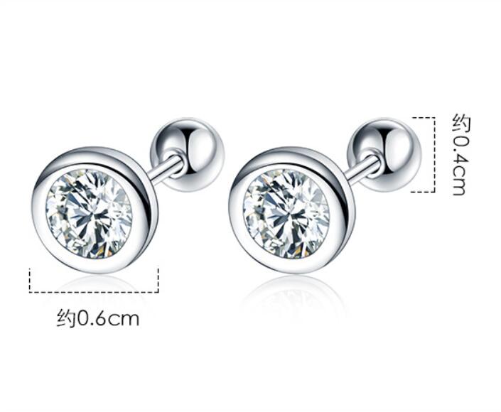 2ct Moissanite Earrings For Women Men Lab Diamond White Gold Plated 925 Sterling Silver Screws Stud Earring Luxury Fine Jewelry