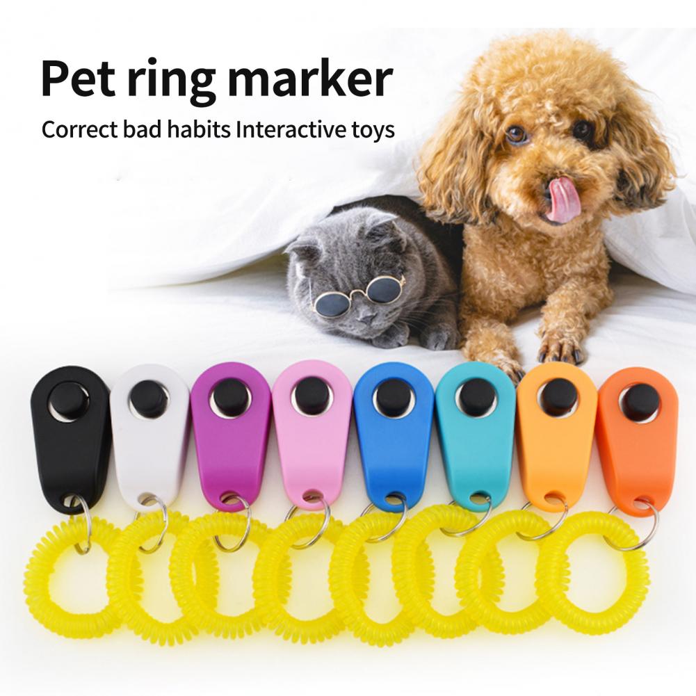 Pet Aid Clicker Finger Ring Cat Training Clicker Convenient Stop Barking Universal Cat Dog Behavior Reinforcer Trainer