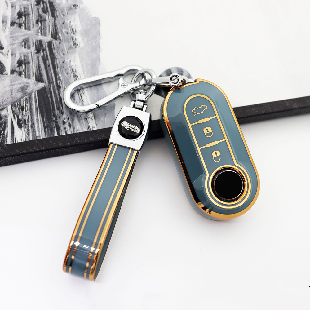 TPU Remote Car Key Cover Key Case for Fiat Dot Palio Attractive Panda Lancia Musa Grande Punto 500 500L Ducato Keychain