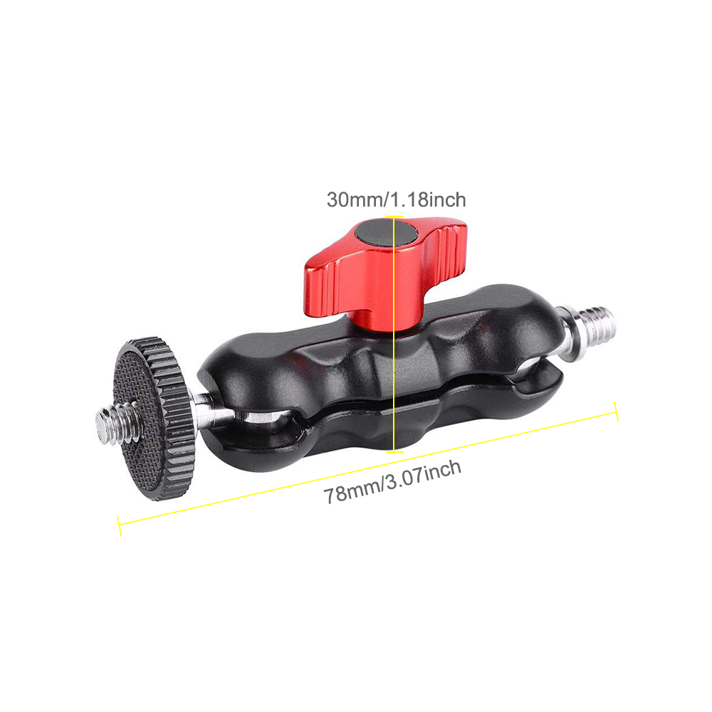 DSLR 360° Ballhead with Clamp Mount for SLR Camera Rig LCD Monitor LED Light Flash Tripod Magic Arm Photo Studio Accessory 92cb3 5 39985