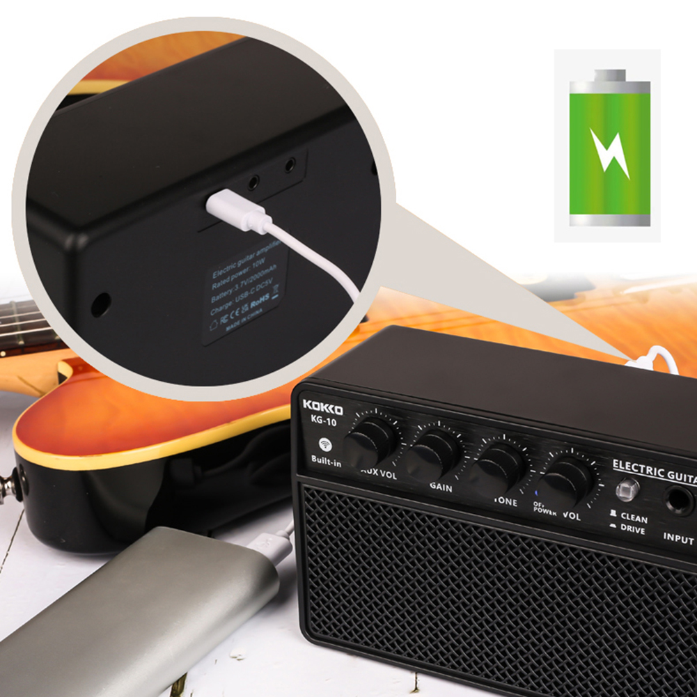 1pc Guitar Amp Speaker Portable Acoustic Electric Guitar Speaker Black Guitar Parts 152x99x73mm Black Guitar Accessories