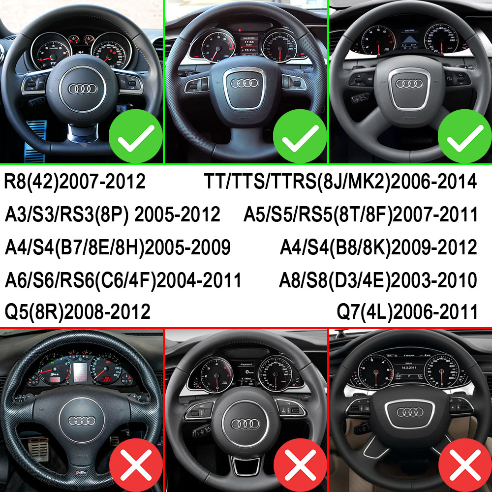2pcs Car Steering Wheel Shift Paddle Shifter Extended For Audi A4 B8 A3 8P S3 A5 A6 S6 C6 Q5 A8 R8 TT TTS MK2 8J Avant Car
