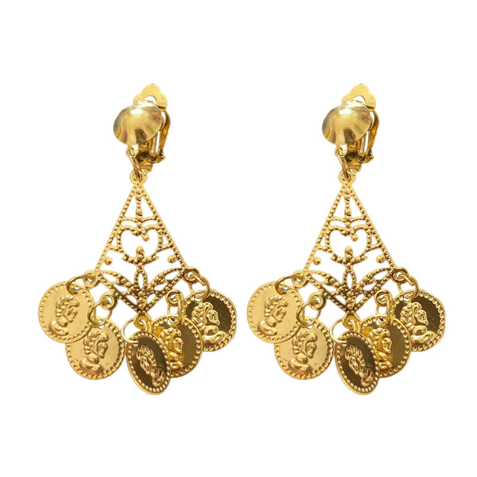 Pair Dance Jewelry A Belly Of Earrings Dancing Gold Belly Dance Gold Jewelry Earrings Earrings for Women Trendy Dangle smile
