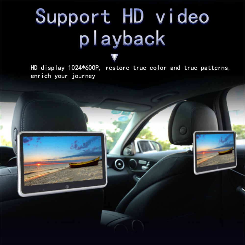10 Inch Ultra-thin Car Headrest Monitor MP5 Player Mirror Link Android FM HD 1080P Video Screen With USB/SD Multimedia Player