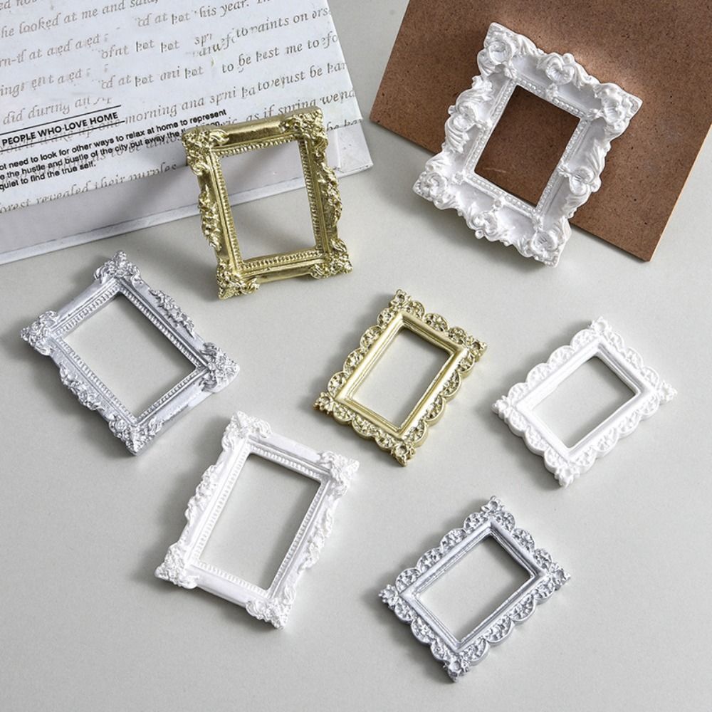 Nice-looking Mini Picture Frame Resin Fine Workmanship Small Size Miniature Photo Frames for Gift H260306