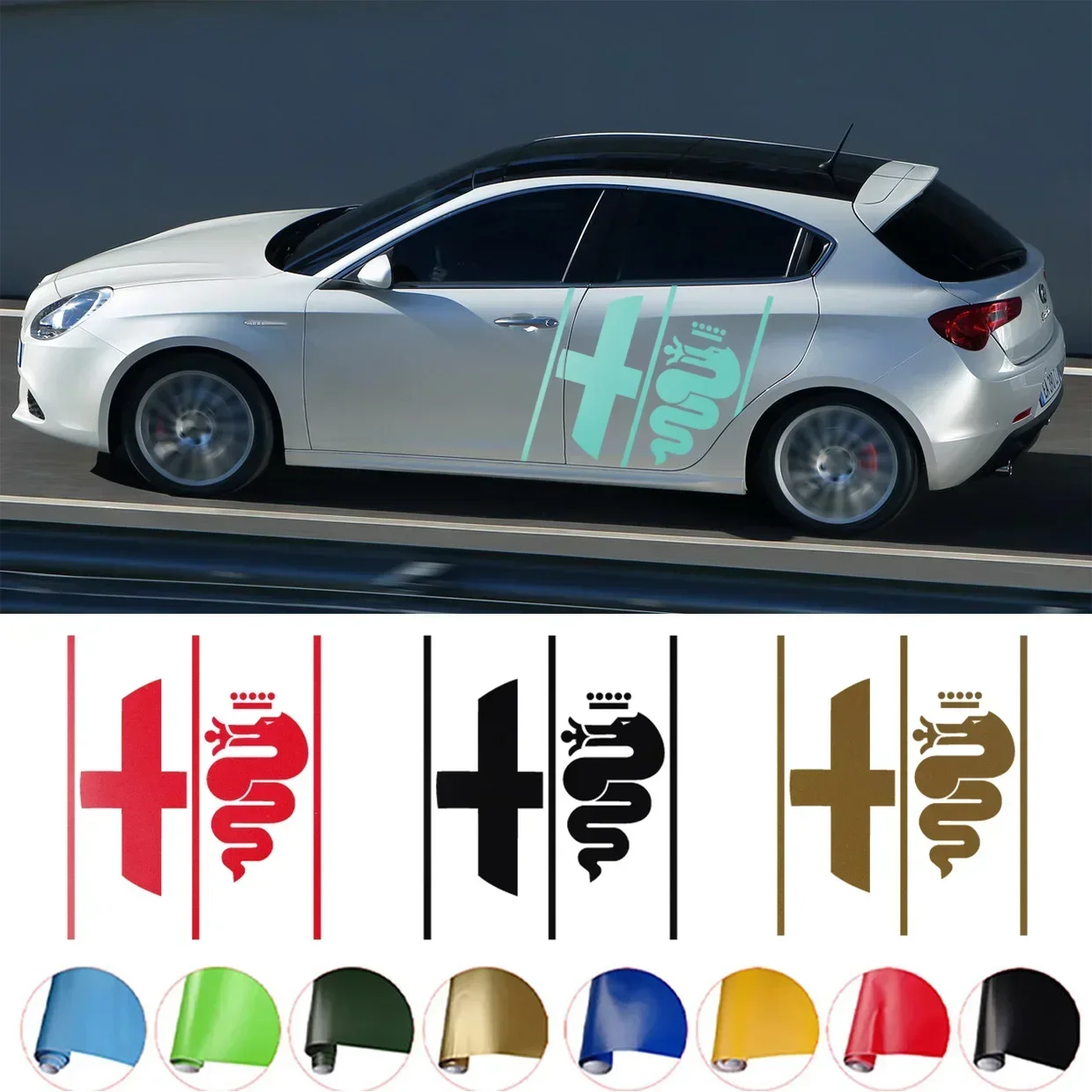 Hood Cover Car Stickers roof Vinyl Film Decals Auto Accessories For Alfa Romeo 159 Giulietta Giulia 156 Mito Steio GT Tonale