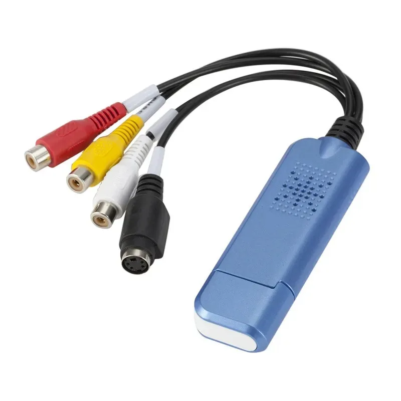 Plug Pc and Play 1 for Easycap USB 2.0 Easy Cap Audio Video Capture Adapter VHS DVR DVD TV Capture Card Converter Video Grabber smile