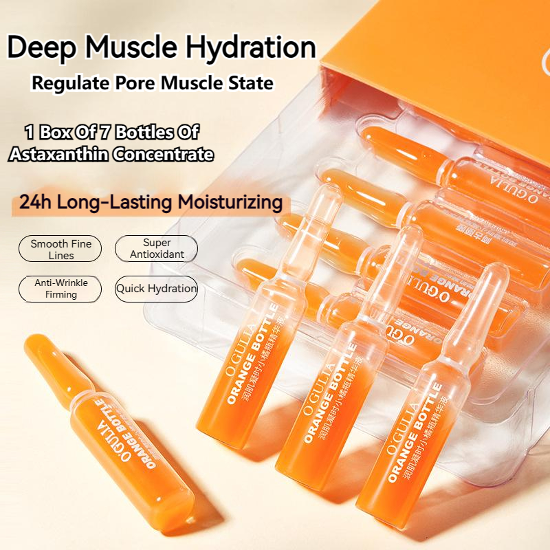 Facial Serum Astaxanthin Brightening Intense Anti-Wrinkle Deep Moisturizing For Electric Microneedling Hyaluronic Acid Skin Care