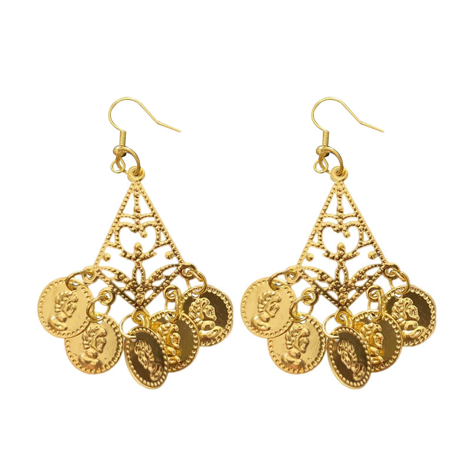 Pair Dance Jewelry A Belly Of Earrings Dancing Gold Belly Dance Gold Jewelry Earrings Earrings for Women Trendy Dangle smile
