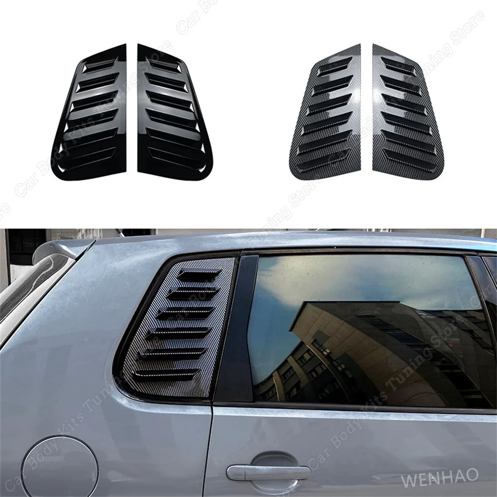 For Volkswagen Polo MK4 Side Window Spoiler Cover Trim Louver Rear Triangle Window Sunshade Polo 4 9N MPI FSI TDI 2001-2009
