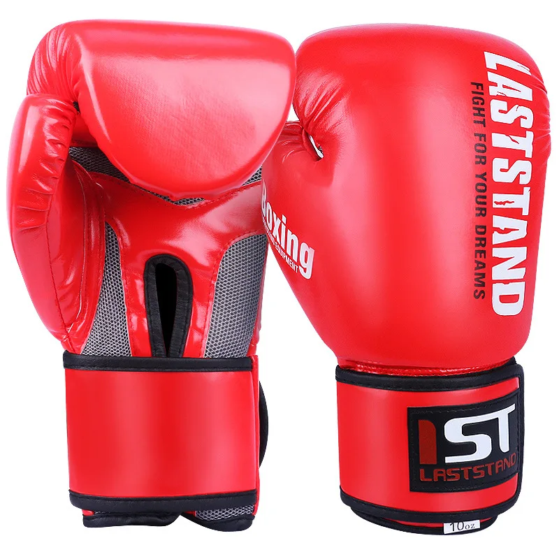 PU Gloves Professional Boxing Leather ddmysmile Muay Thai Guantes Ddmysmile De Boxeo Free Fight MMA Sandbag Training Glove For Men Women Smile