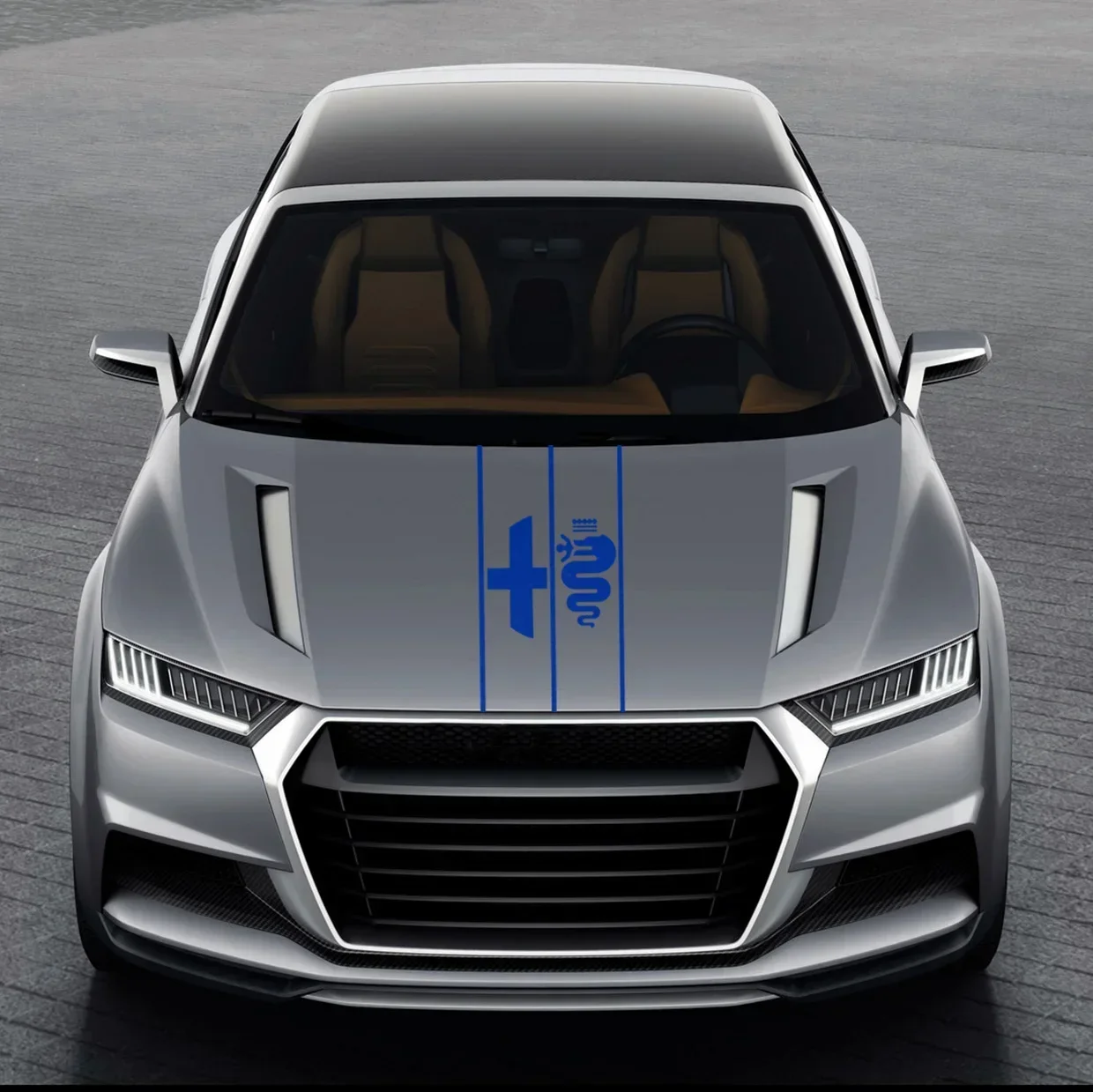 Hood Cover Car Stickers roof Vinyl Film Decals Auto Accessories For Alfa Romeo 159 Giulietta Giulia 156 Mito Steio GT Tonale