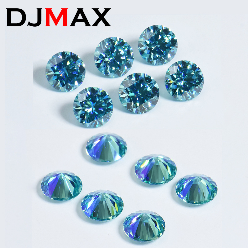 GRA 0.5- 3ct Rare Sea Blue Moissanite Loose Stone Red Purple Color Excellent Cut Colored Green Black Pink Moissanite Diamonds