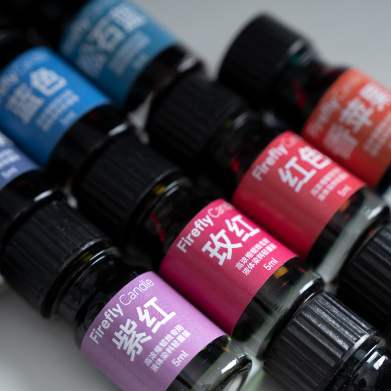 Highly Concentrated Candle Liquid Dyes for Scented Candles Soy Wax Vegetable Wax Coloring Material