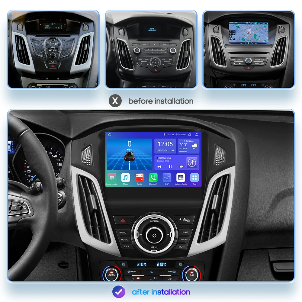 2din Android Car Radio Multimedia Video Player for Ford Focus 3 MK 3 2011 - 2019 GPS Navi Head Unit Carplay AutoRadio 4G WIFI PC
