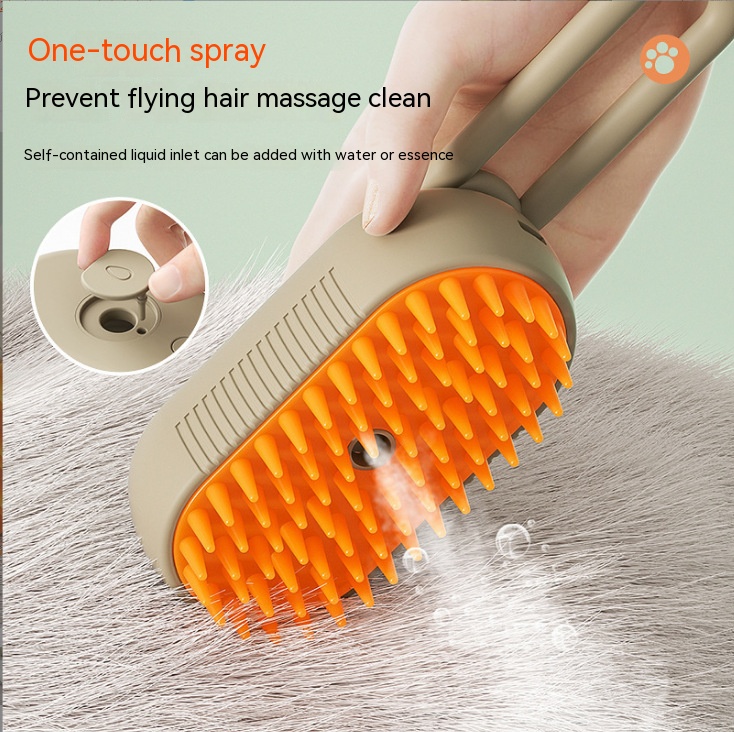 New for Cats and Dogs Pet Electric Hair Removal Comb One Key Spray Anti-Flying Brush, Clean Massage Free shipping
