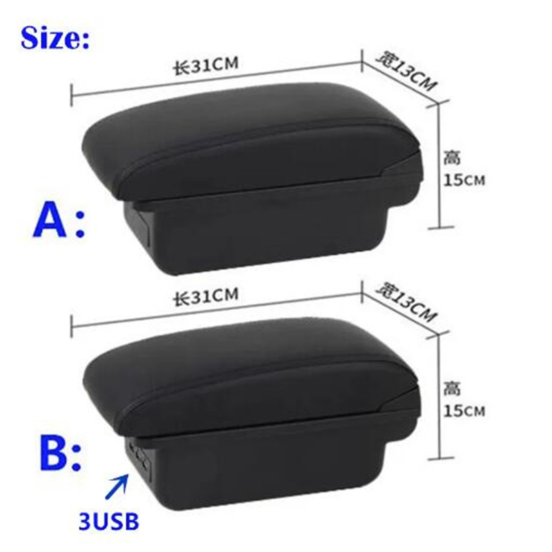 For VW UP Armrest Box For Volkswagen UP Car Armrest Interior Center Storage box Dedicated Retrofit Car Accessories 2009-2020