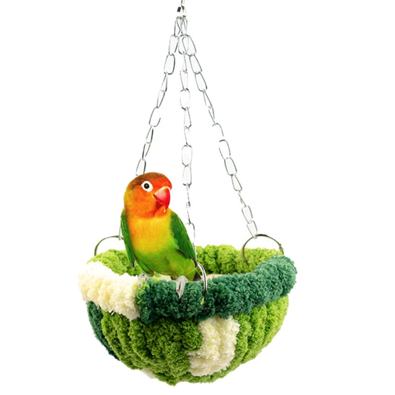 Bird Nest Cage Hammock Swing Warm Hatching House for Budgies Parakeets