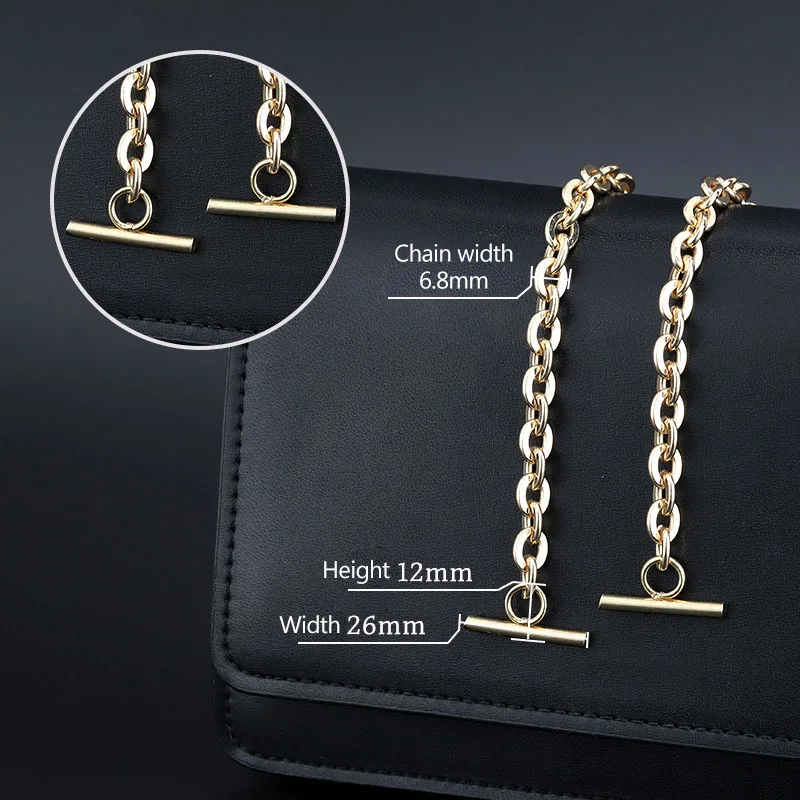 Metal Aluminum Bag Chain Replacement Parts Accessories for Hand Woven Shoulder Handbag DIY Handmade Detachable Straps cm 5