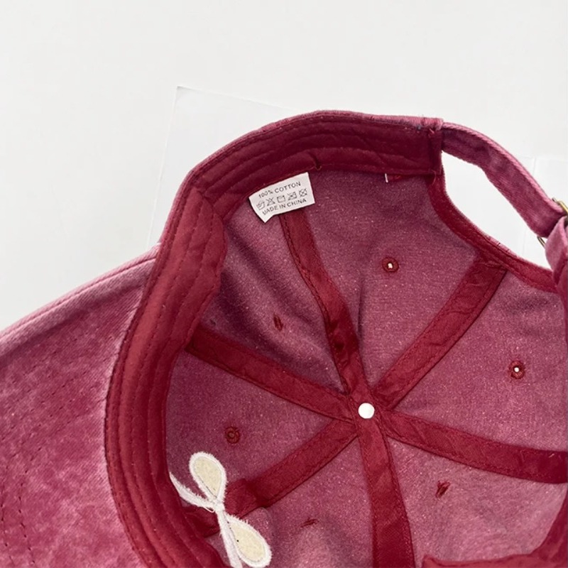 Designer Korean Bow Niche Embroidered Baseball ddmysmile Caps Unisex 2024 Spring And Summer Travel Sunscreen Casual Women's Hats Gorra Smile