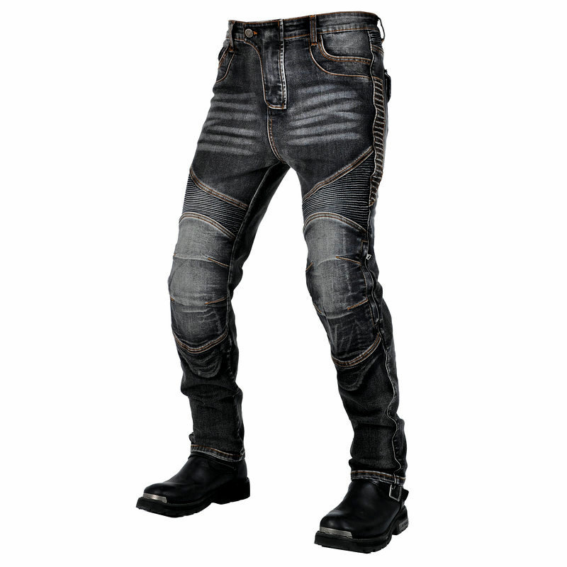 Retro Men Motorcycle Pants Aramid Motorcycle Jeans Protective Gear Riding Touring Motorbike Trousers Motocross Kevlar In Knee