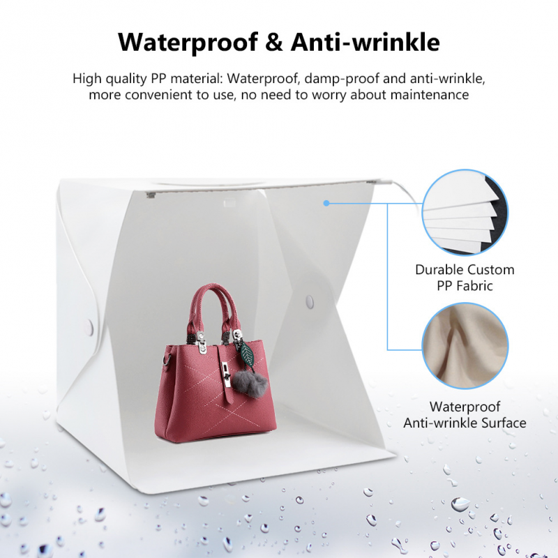 Portable Photobox Folding Light Box Photography Photo Studio Kits LED Backlight Top Opening Products Camera Shooting Photo Box