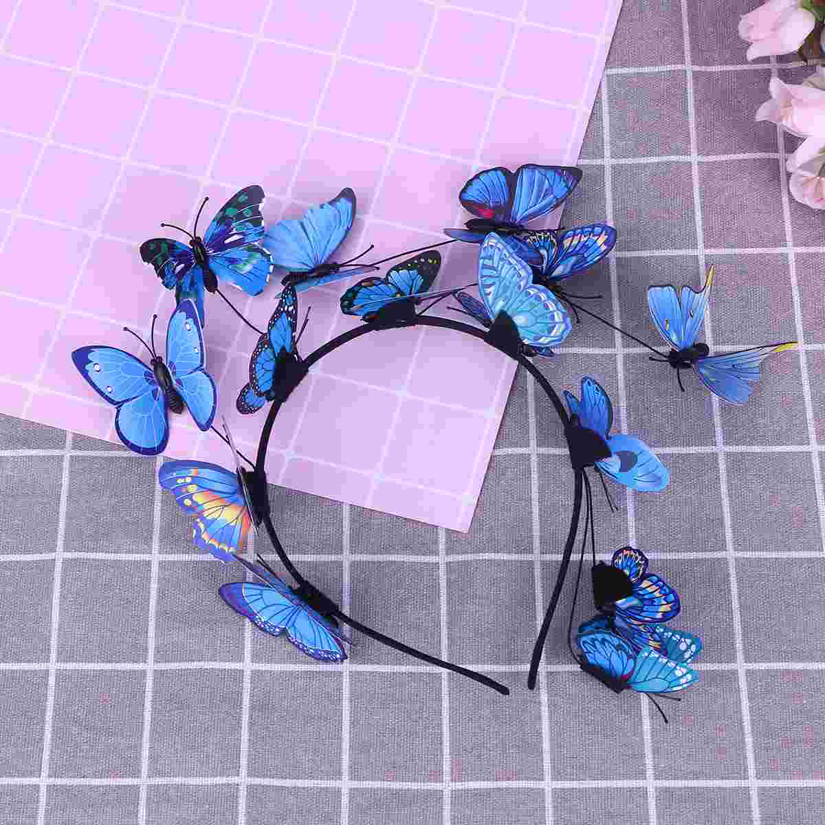 Headband Headband Lifelike 1pc Exquisite Hair Headpiece Hair Accessories for Lady Bride ( Blue ) smile ( ) ( ) ( )