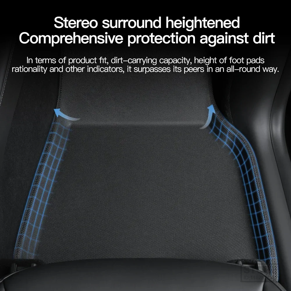 For Tesla Model3 Foot Mats TESLA Car ModelY 2021-2023 3D Pad Waterproof Easy to Clean Floor Mat Interior Accessories